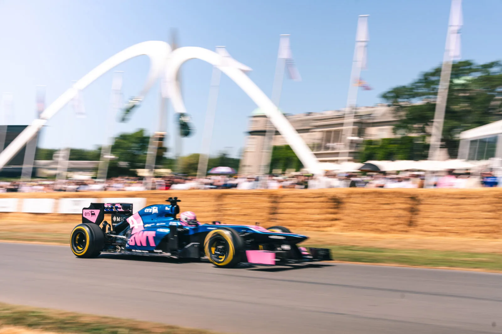 Alpine op de Goodwood-heuvelklim