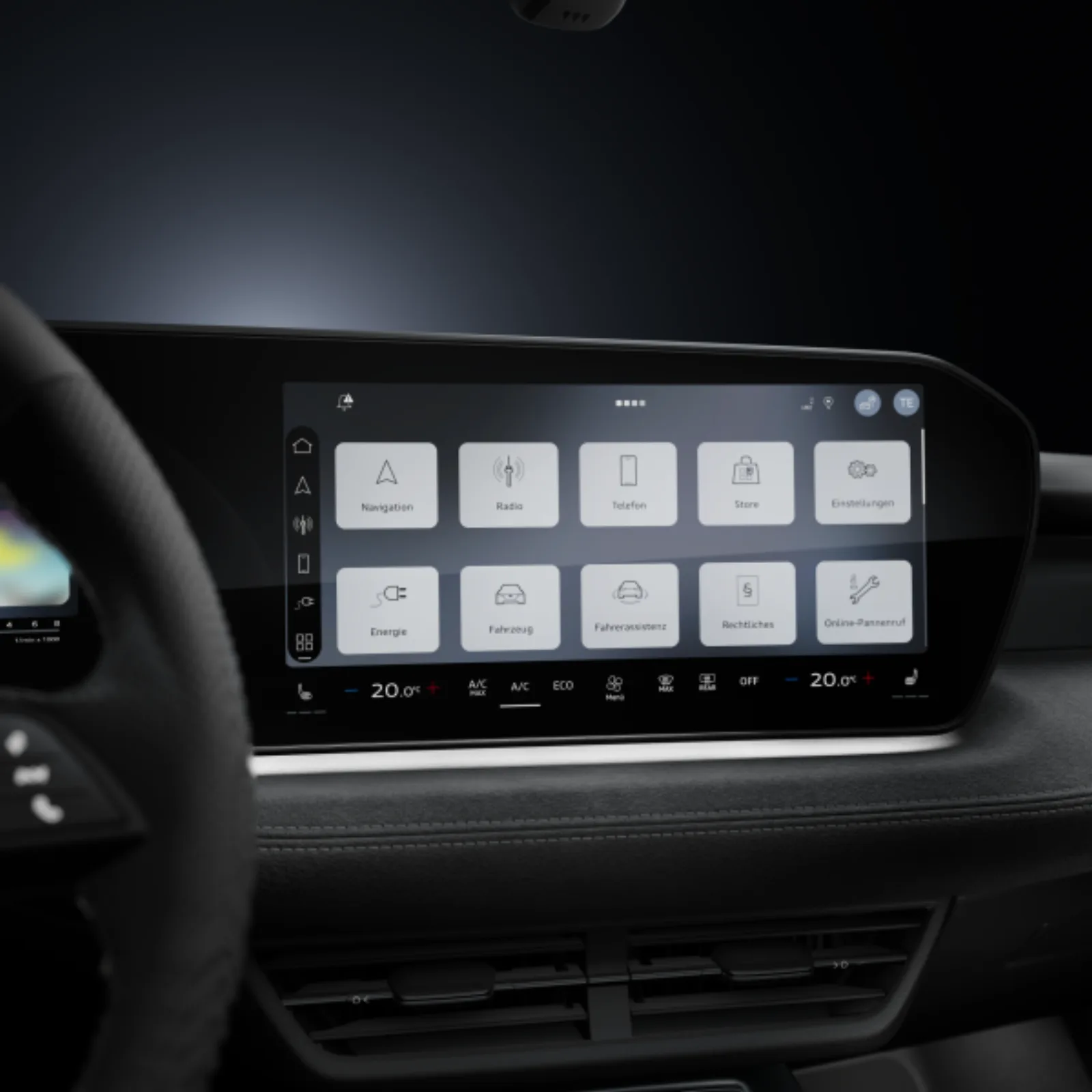 Audi A3 interieur met het nieuwe panoramische display