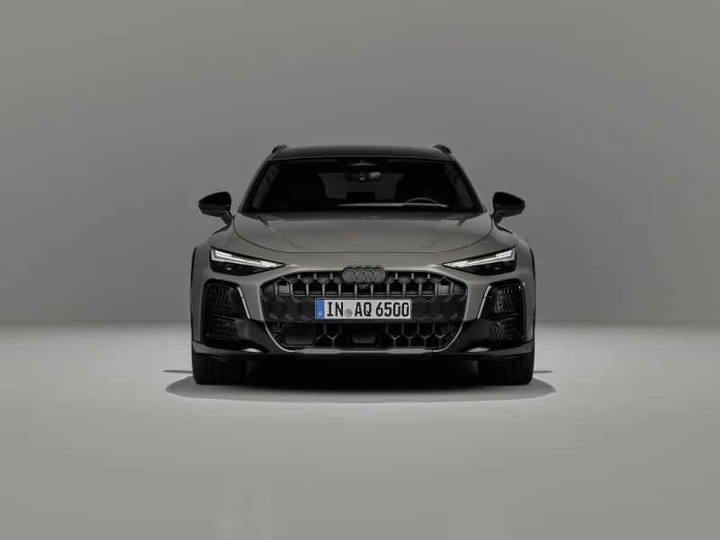 Audi A6 allroad e-hybrid quattro front studio met Singleframe-grille