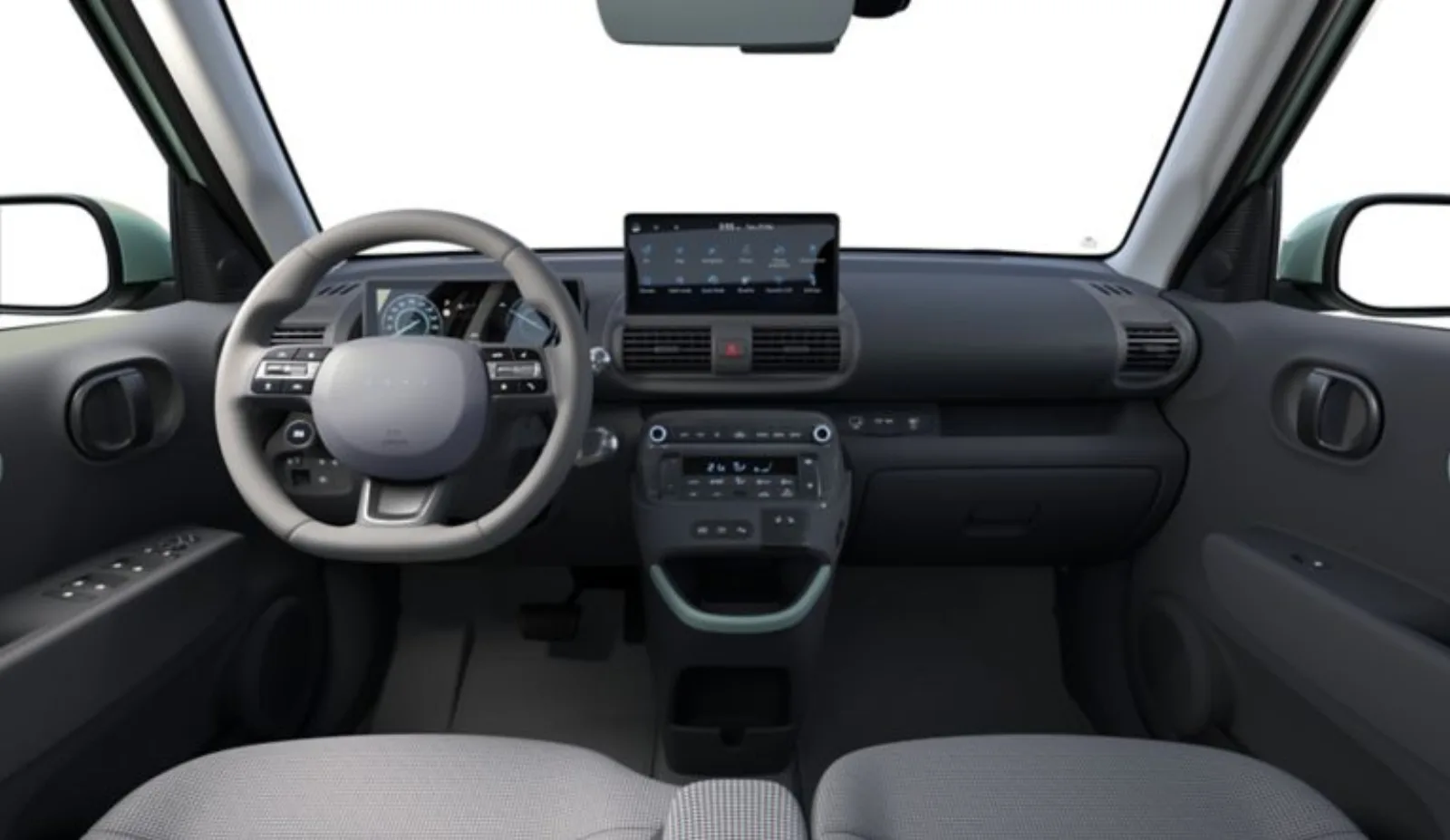 Hyundai INSTER Lounge interieur met digitaal display en lichte materialen