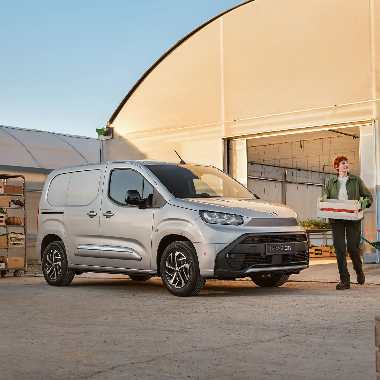 Toyota Proace City Electric bij een kwekerij